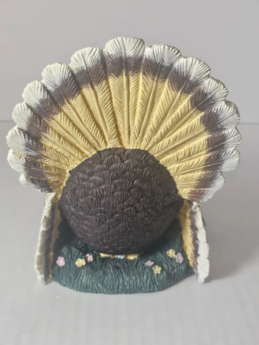 Hand Painted Resin Turkey Statue Primitive Fall Harvest Table Decor 8